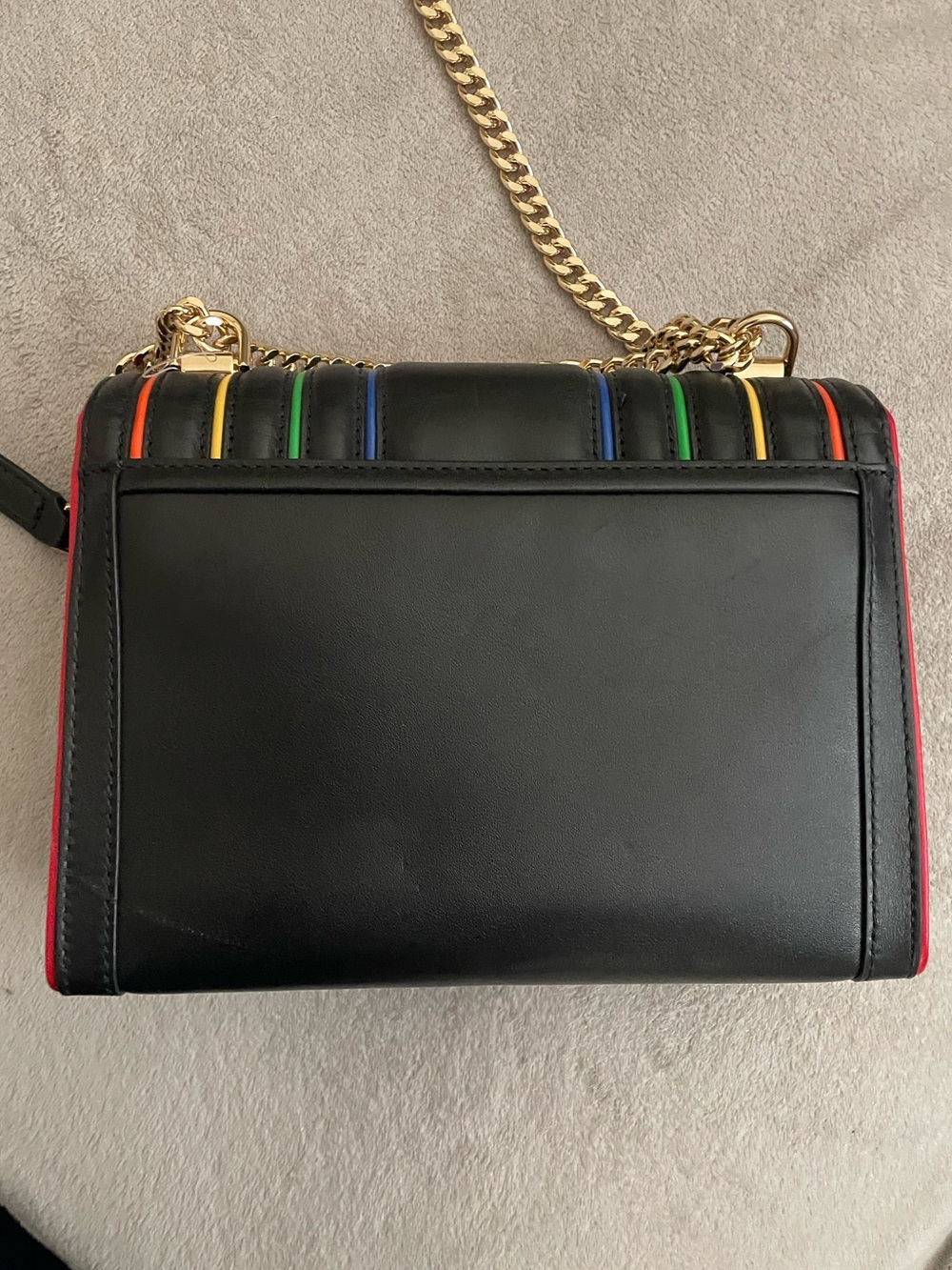 Michael Kors Black Striped Multicolor Whitney Bag - Picture 8 of 9